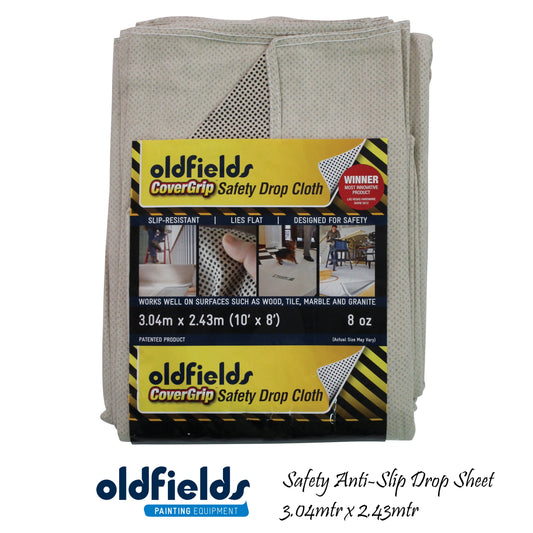 Covergrip safety anti-slip Drop Sheet 3.04 x 2.43Mtr from Oldfields