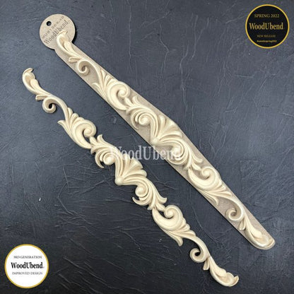 Scallop Pediments  47.5x5x1.2 cm From WoodUBend (pack of 2 or sold individually) WUB1364.48 - Da Vinci Chalk Paint & Rustic home decor