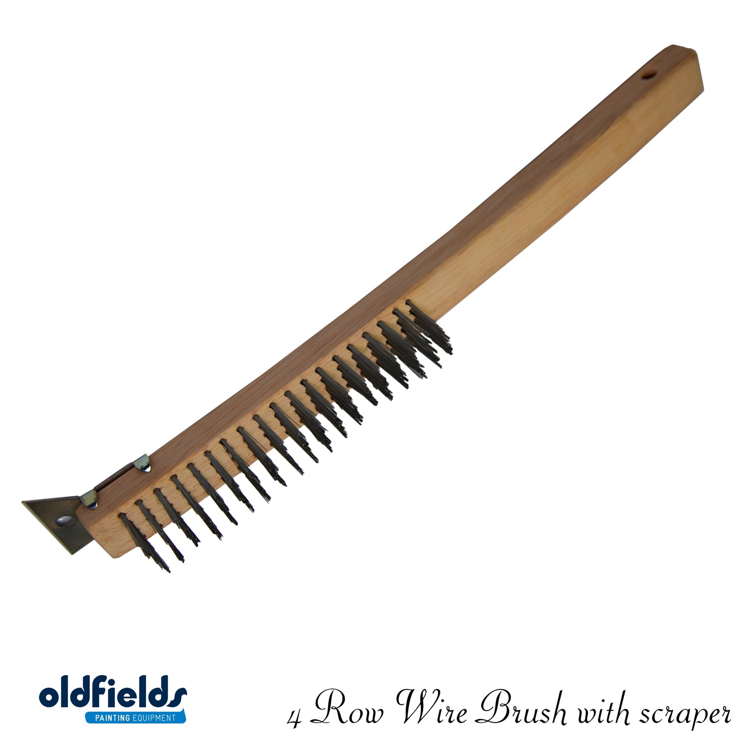 Wire Brush long handle 4 Row with Scraper from Oldfields
