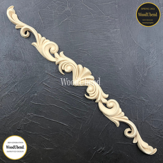 Scallop Pediments  47.5x5x1.2 cm From WoodUBend (pack of 2 or sold individually) WUB1364.48 - Da Vinci Chalk Paint & Rustic home decor