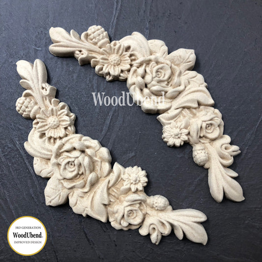 Flower Garland  6×17.7cmm from WoodUBend (pack of 2 or sold individually) WUB0349 - Da Vinci Chalk Paint & Rustic home decor