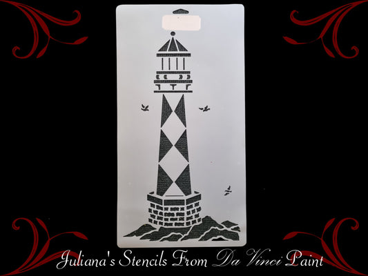 LARGE LIGHTHOUSE Childrens Wall/Furniture Paint Stencil 510mm x  255mm