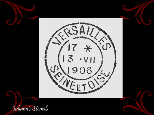 Versailes 1908 Postage stamp paint furniture Stencil 180mm diameter - Da Vinci Chalk Paint  Shoppe
