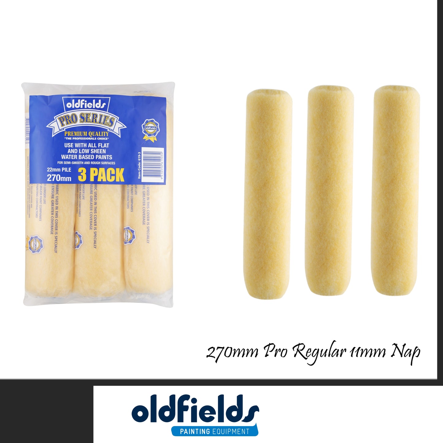 Pro Series Professional 11mm Nap Paint Roller Sleeves from Oldfields