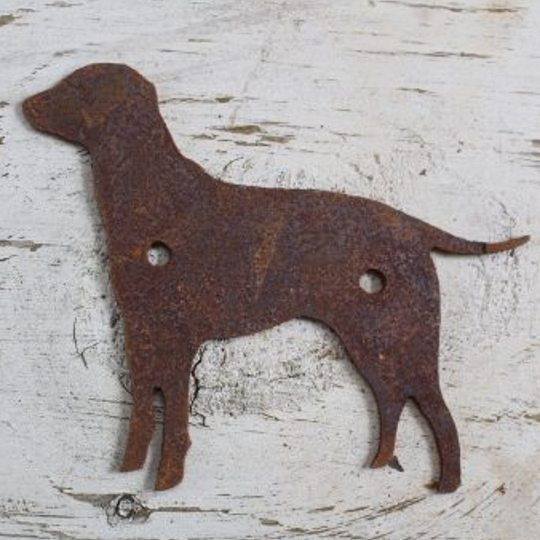 standing Dog- made from rusty steel - Da Vinci Chalk Paint & Rustic home decor