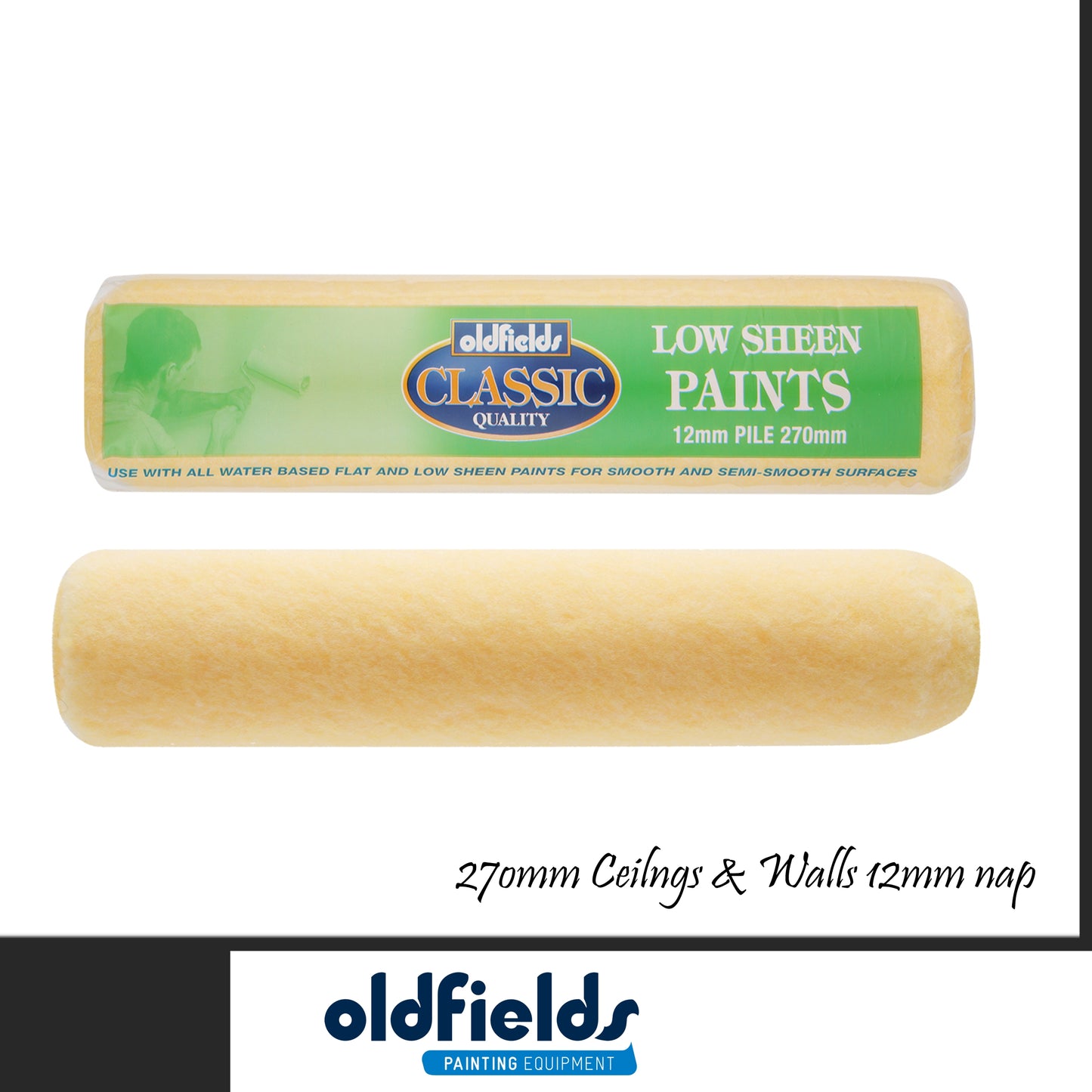 Classic Ceilings and Walls paint roller sleeves -12mm nap (230mm & 270mm) from Oldfields - Da Vinci Chalk Paint & Rustic home decor