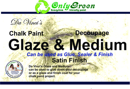 Chalky Finish Glaze & Decoupage Medium - Da Vinci Chalk Paint & Rustic home decor