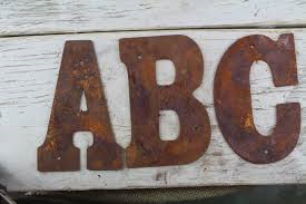 Rusty metal Letters and numbers 200mm (8") - Da Vinci Chalk Paint & Rustic home decor