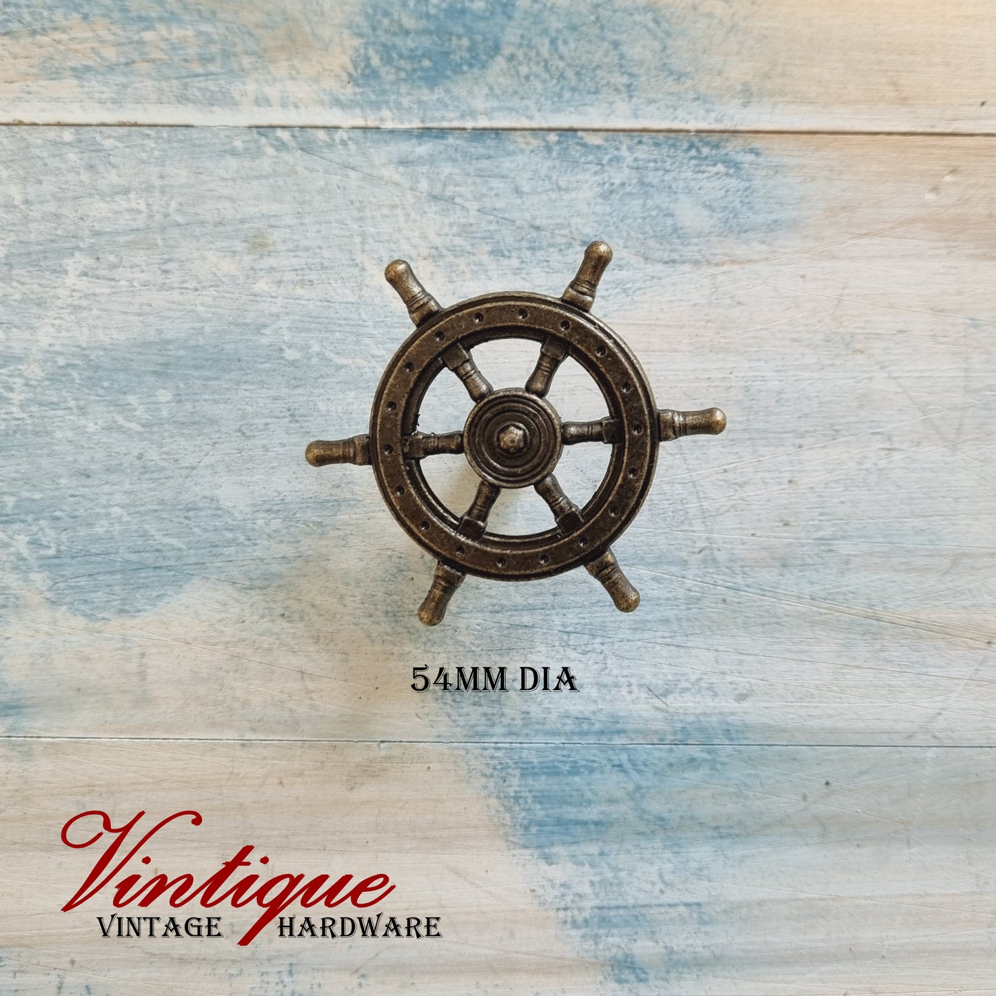 Vintage Ship Steering wheel 54mm diameter bronze Knob - Da Vinci Chalk Paint & Rustic home decor